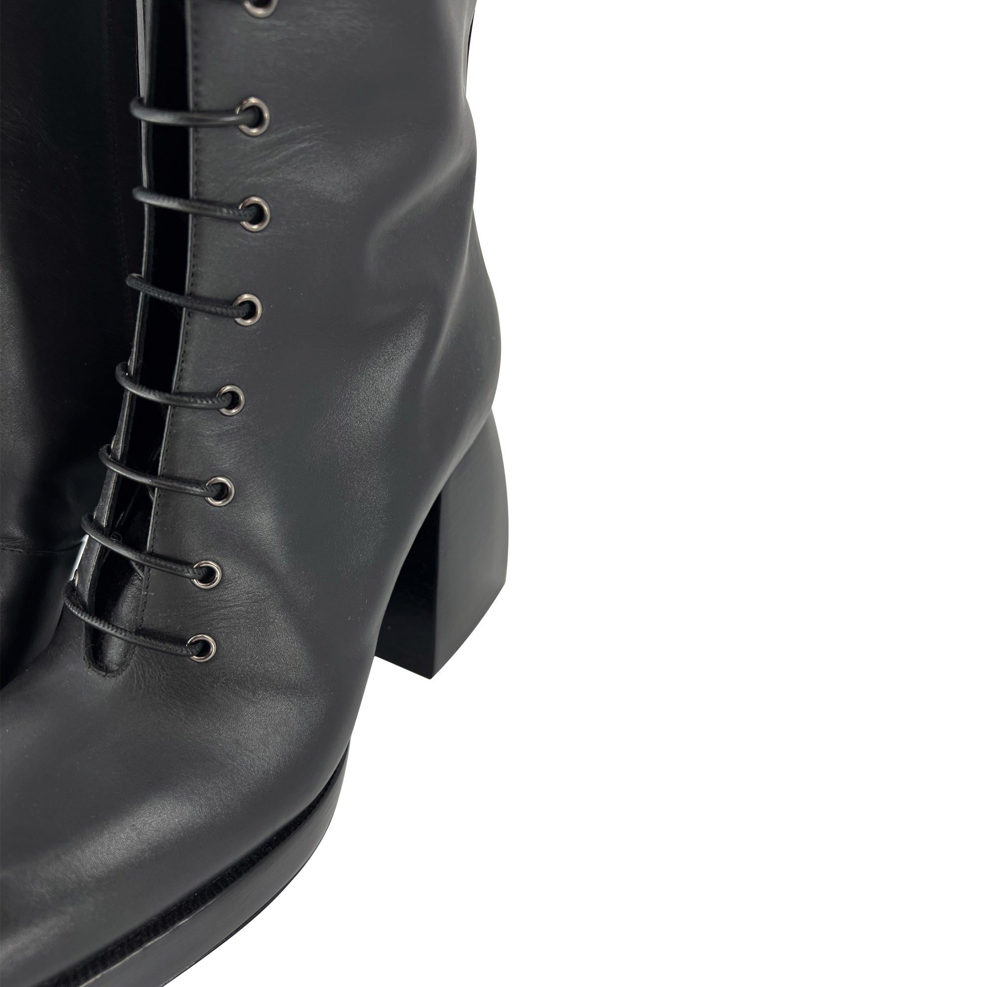 Nodaleto Bulla black lace-up high heel boots
