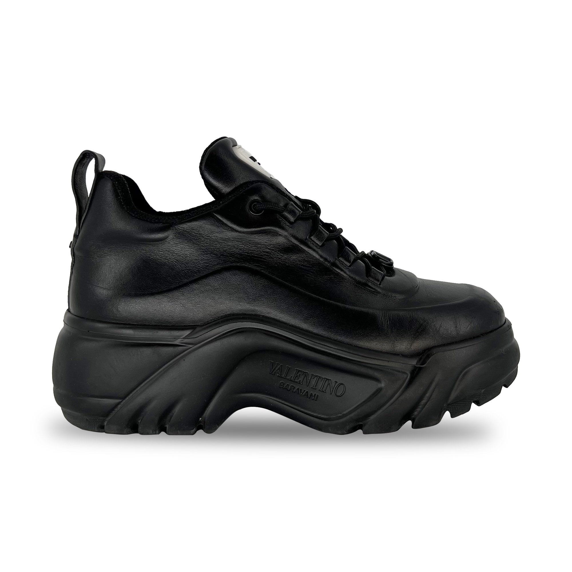 Valentino Garavani Black Platform Chunky Sneakers