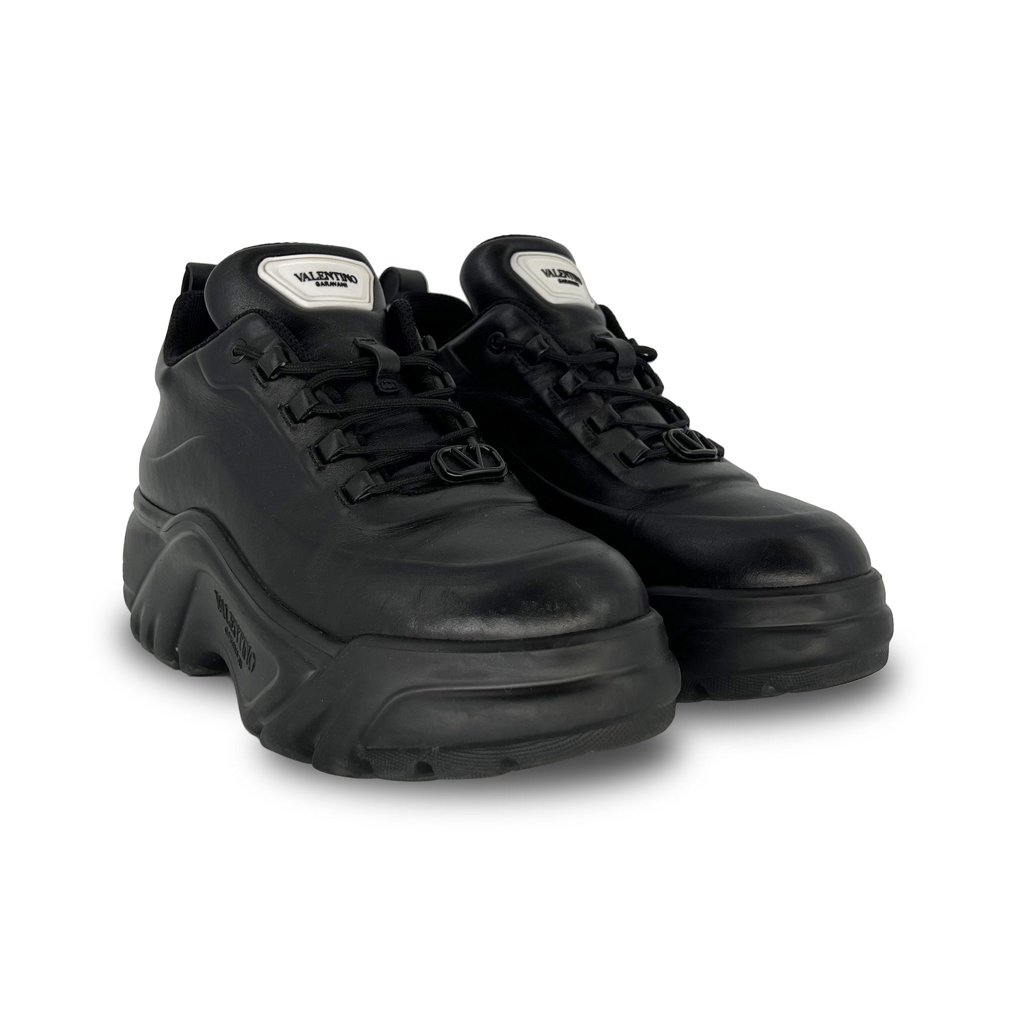 Valentino Garavani Black Platform Chunky Sneakers