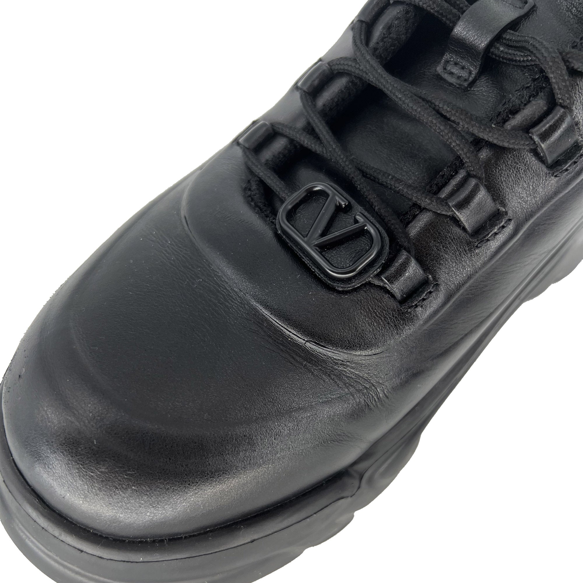 Valentino Garavani Black Platform Chunky Sneakers