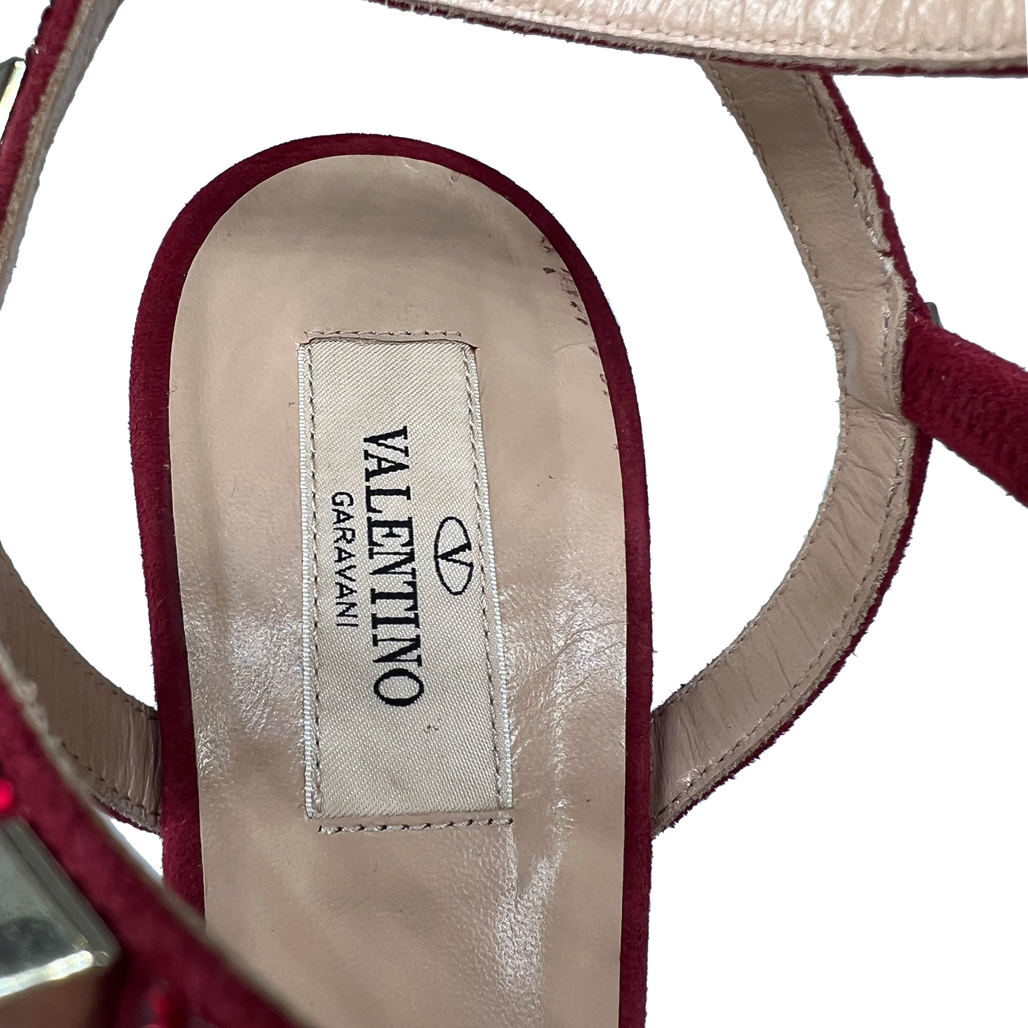 Valentino Garavani rockstud red leather sandals