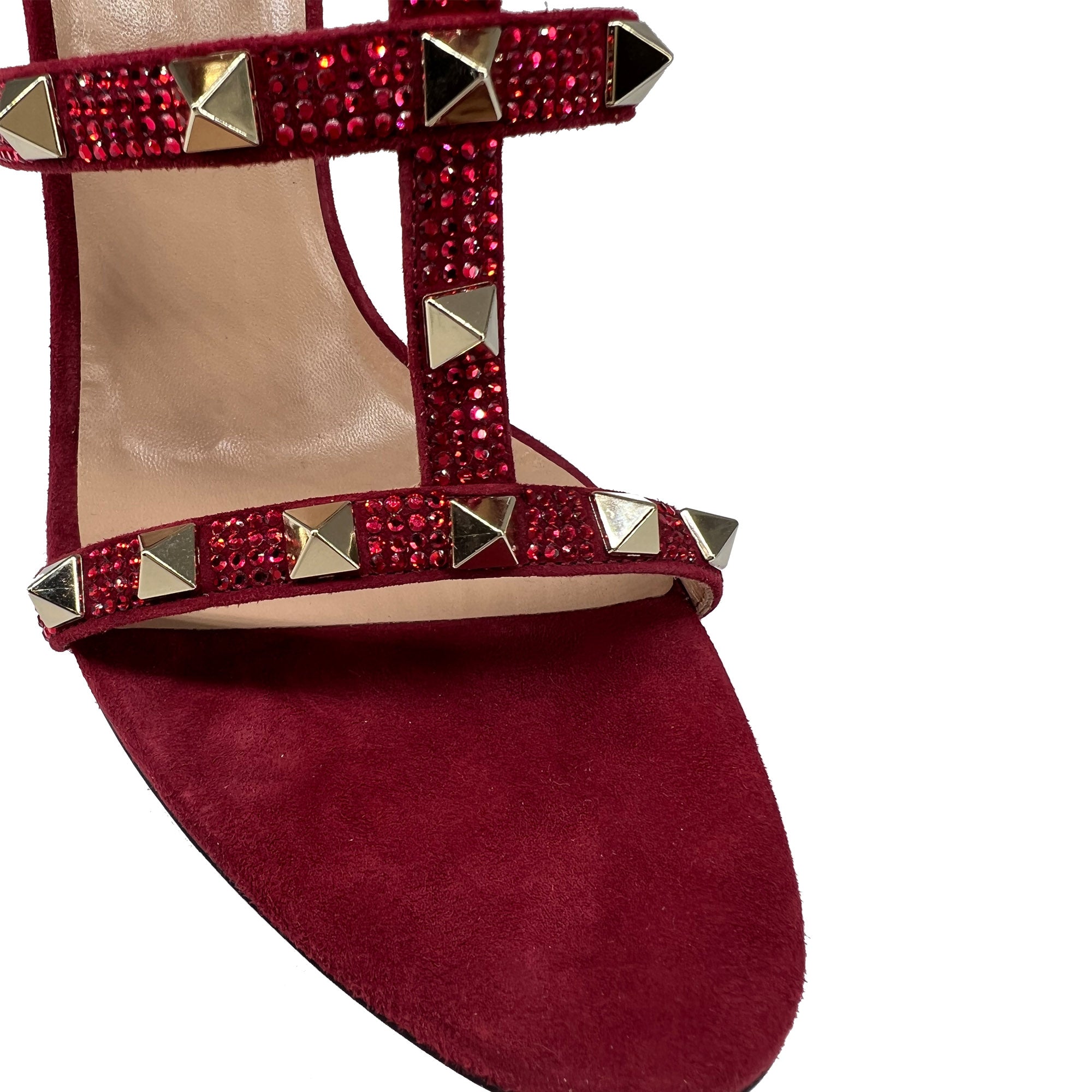 Valentino Garavani rockstud red leather sandals