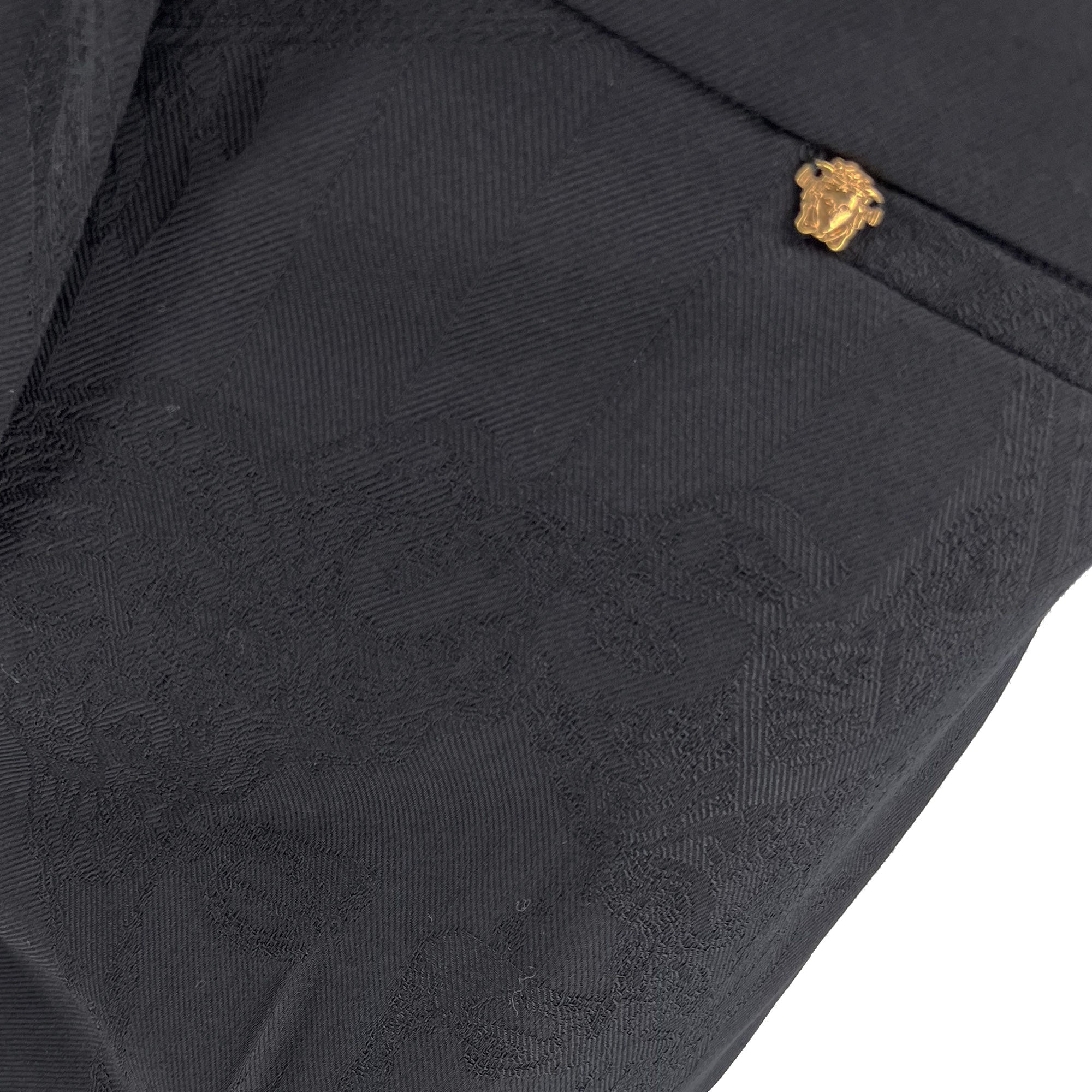 Versace Black Pattern Trousers