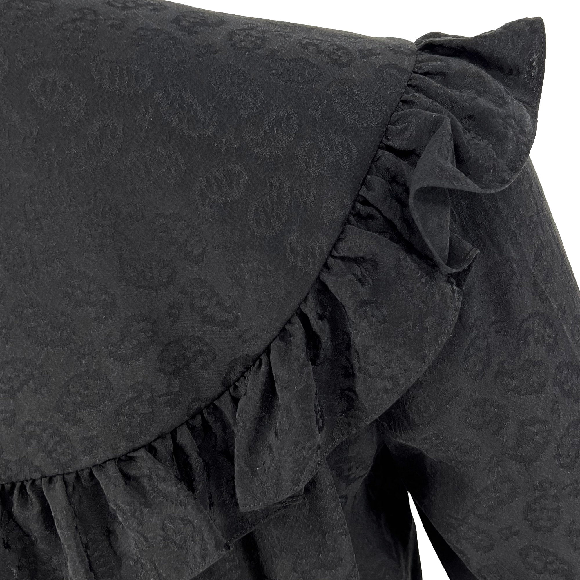 Saint Laurent High Neck Paisley Pattern Dress