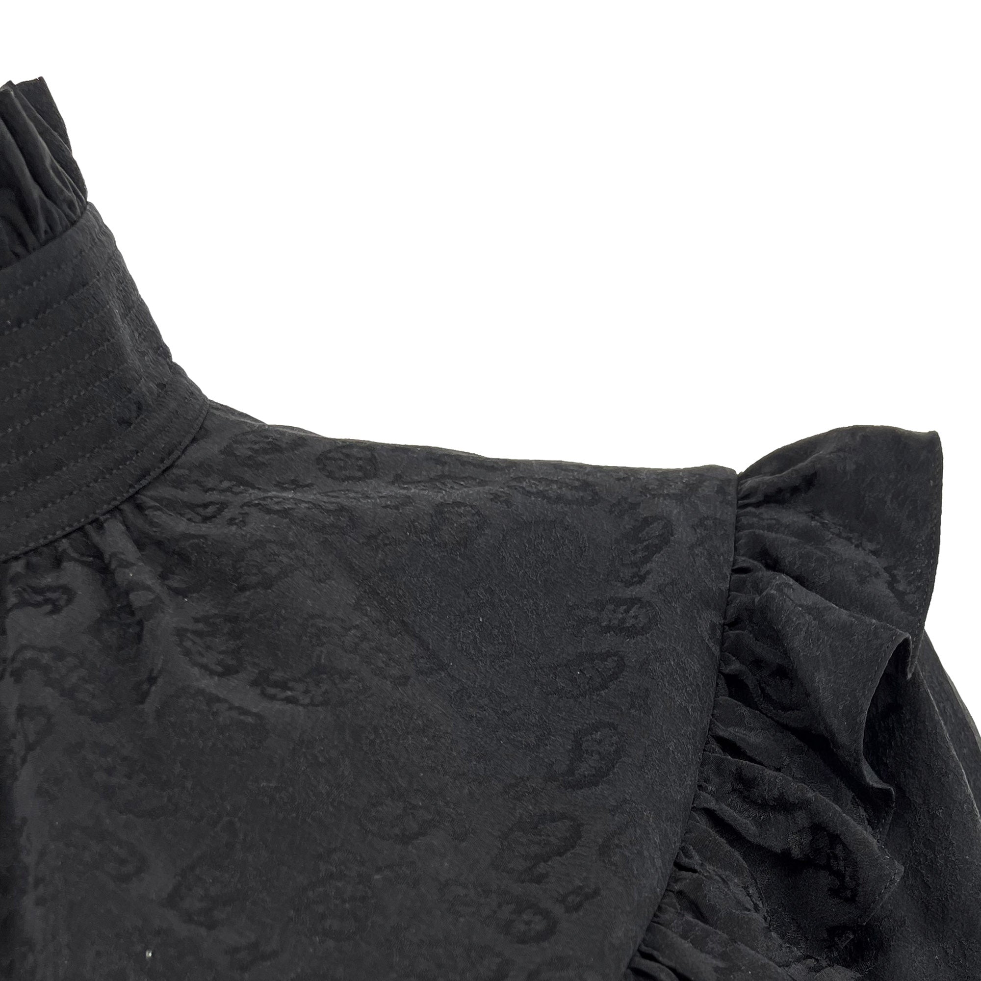 Saint Laurent High Neck Paisley Pattern Dress