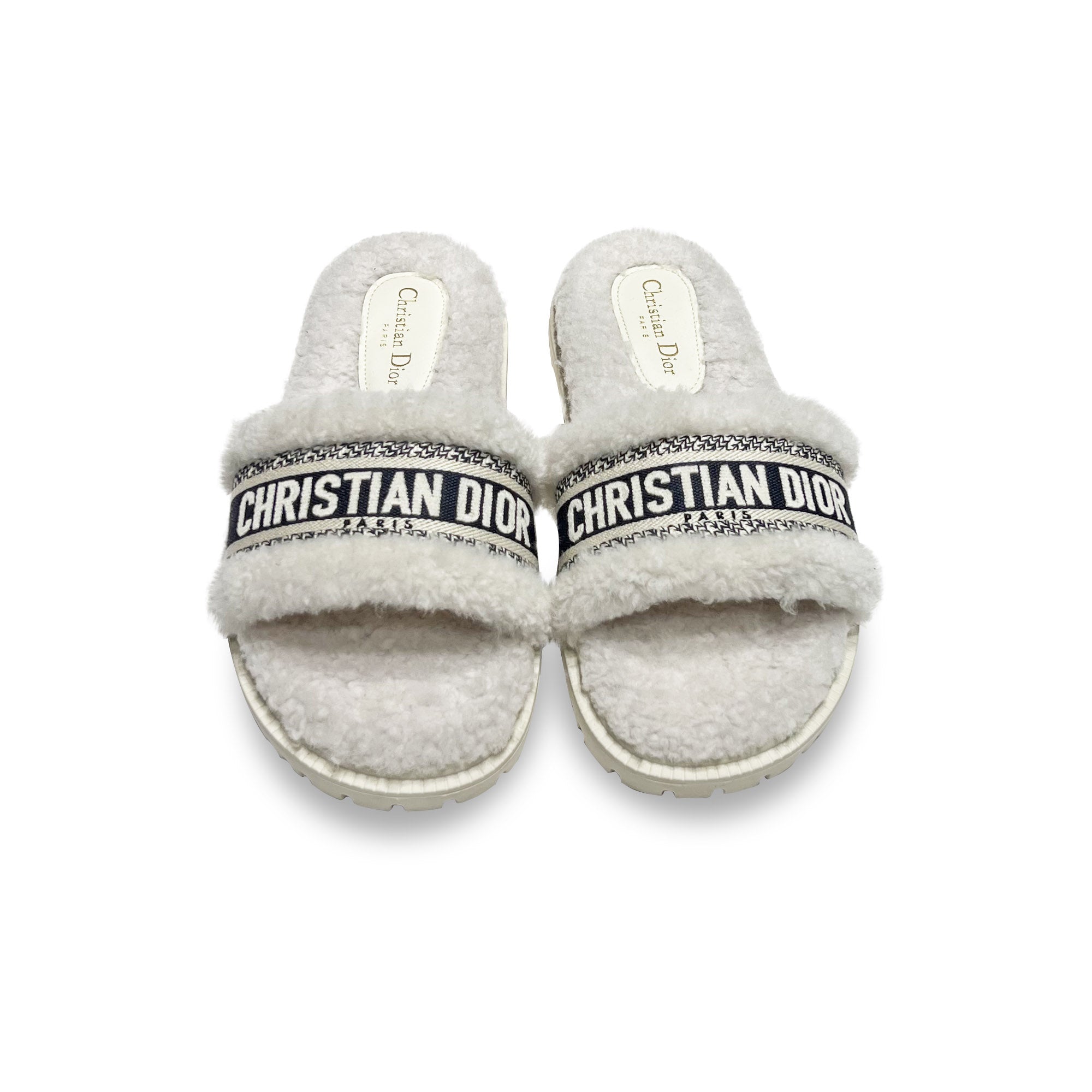 Christian Dior Shearling Sandals