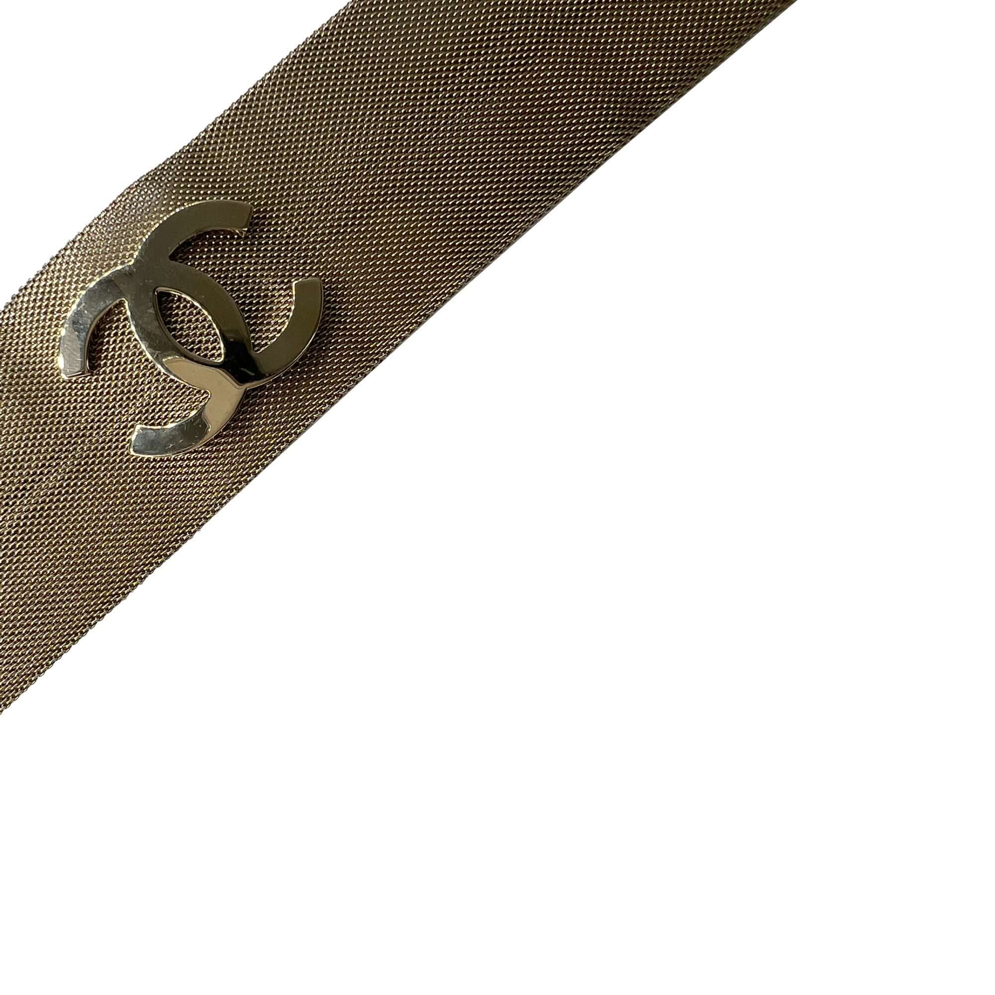 Chanel chain braid choker CC logo gold
