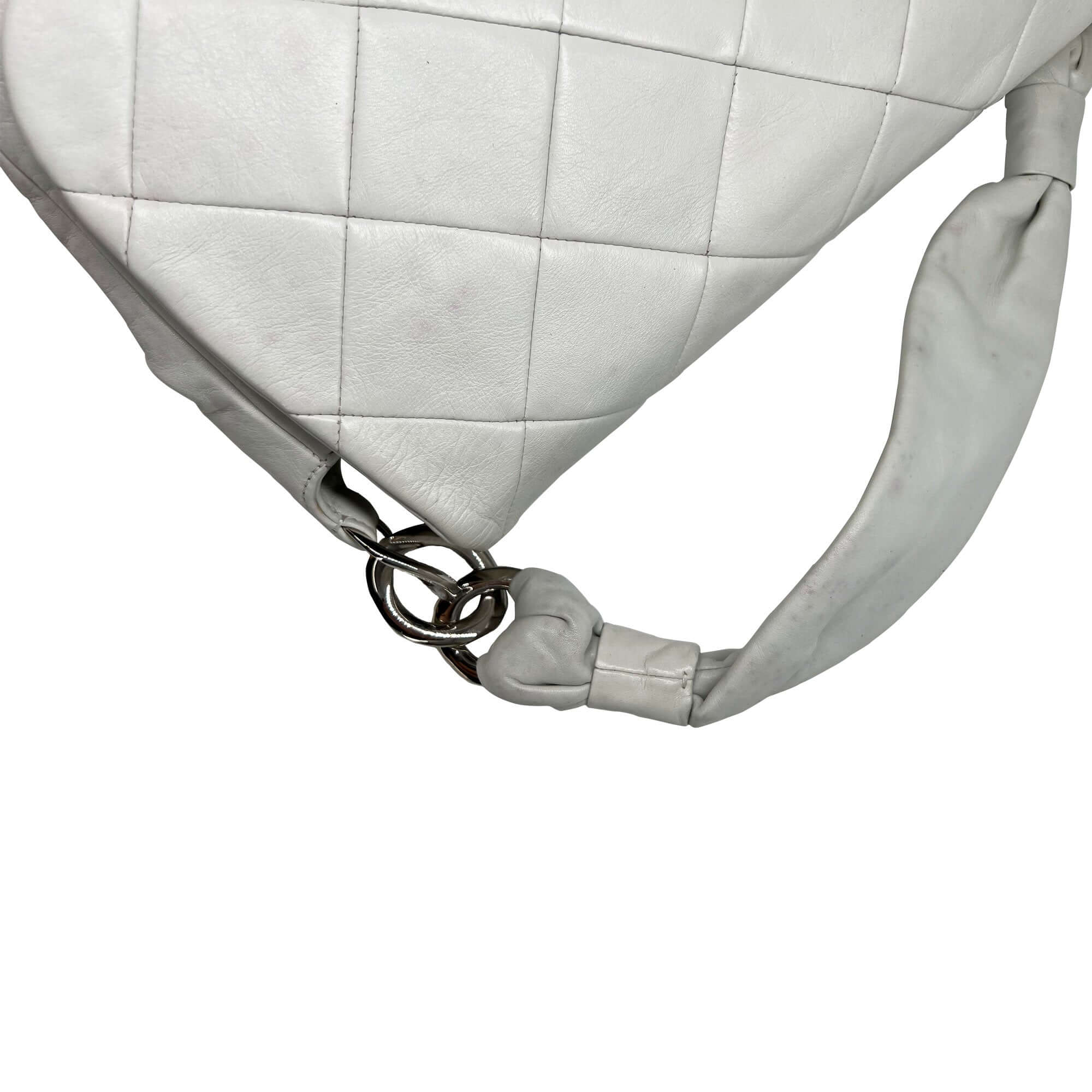 Chanel quilted flap cream calfskin leather shoulder bag
