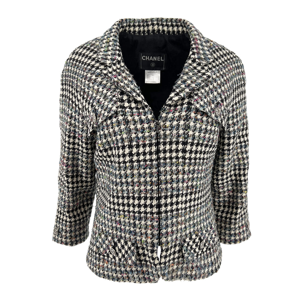 00s SWAGGER Check Pattern P-Coat ギャル y2k ChanelB_WHoundstooth1-