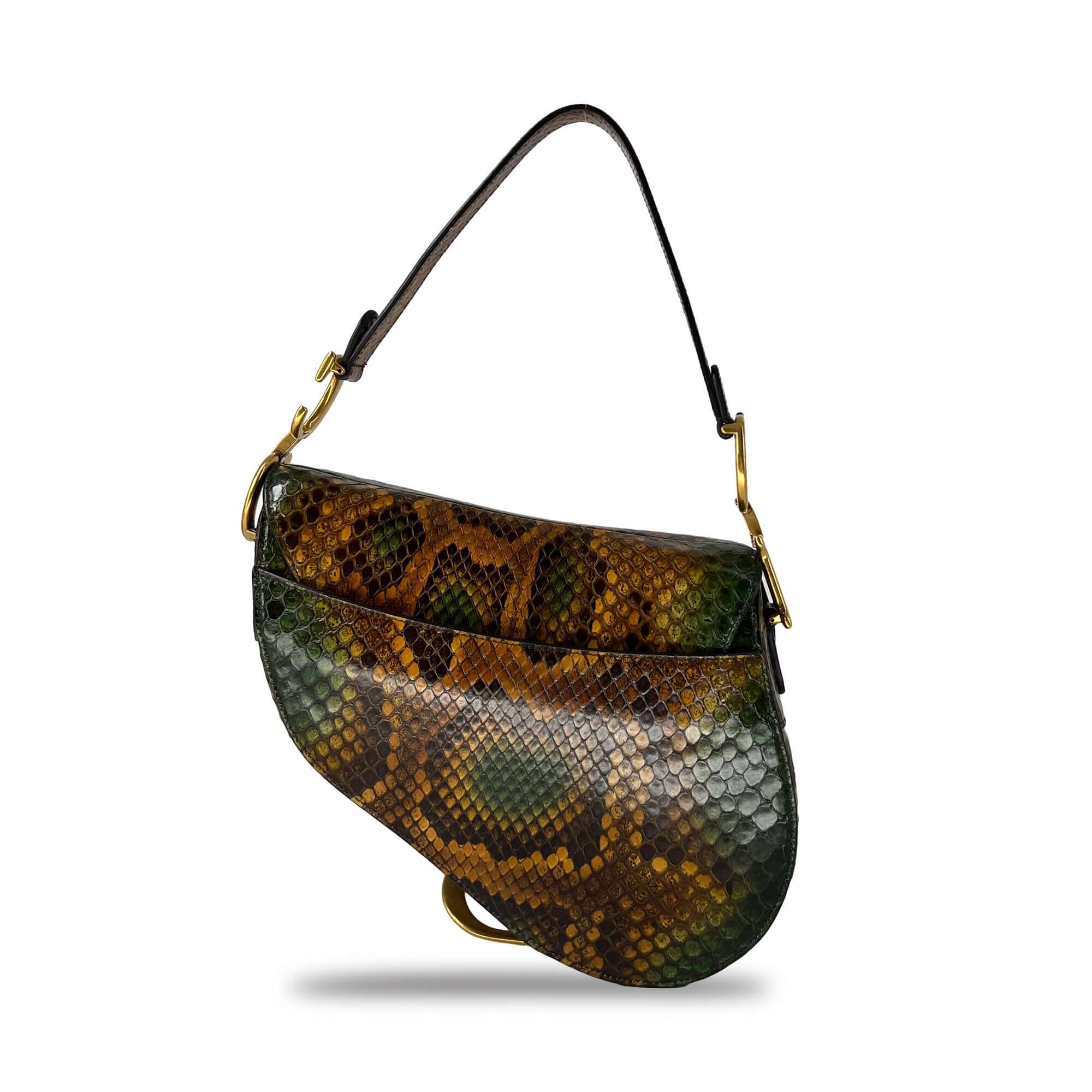 Christian Dior Python saddle bag