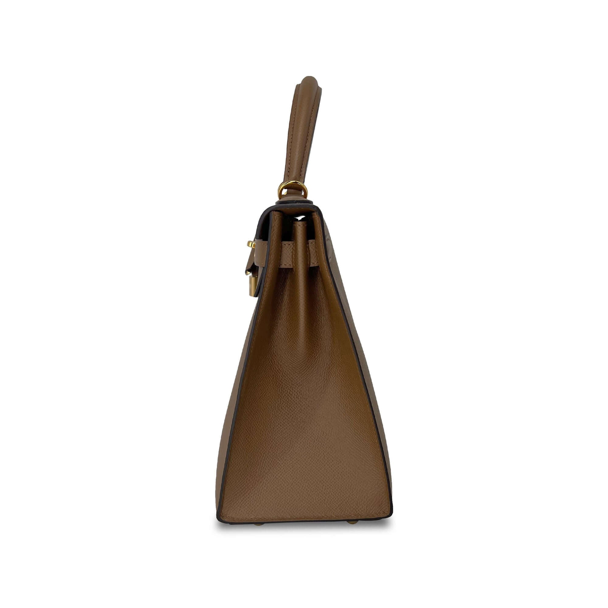 Hermes Kelly Alezan Epsom leather designer bag side