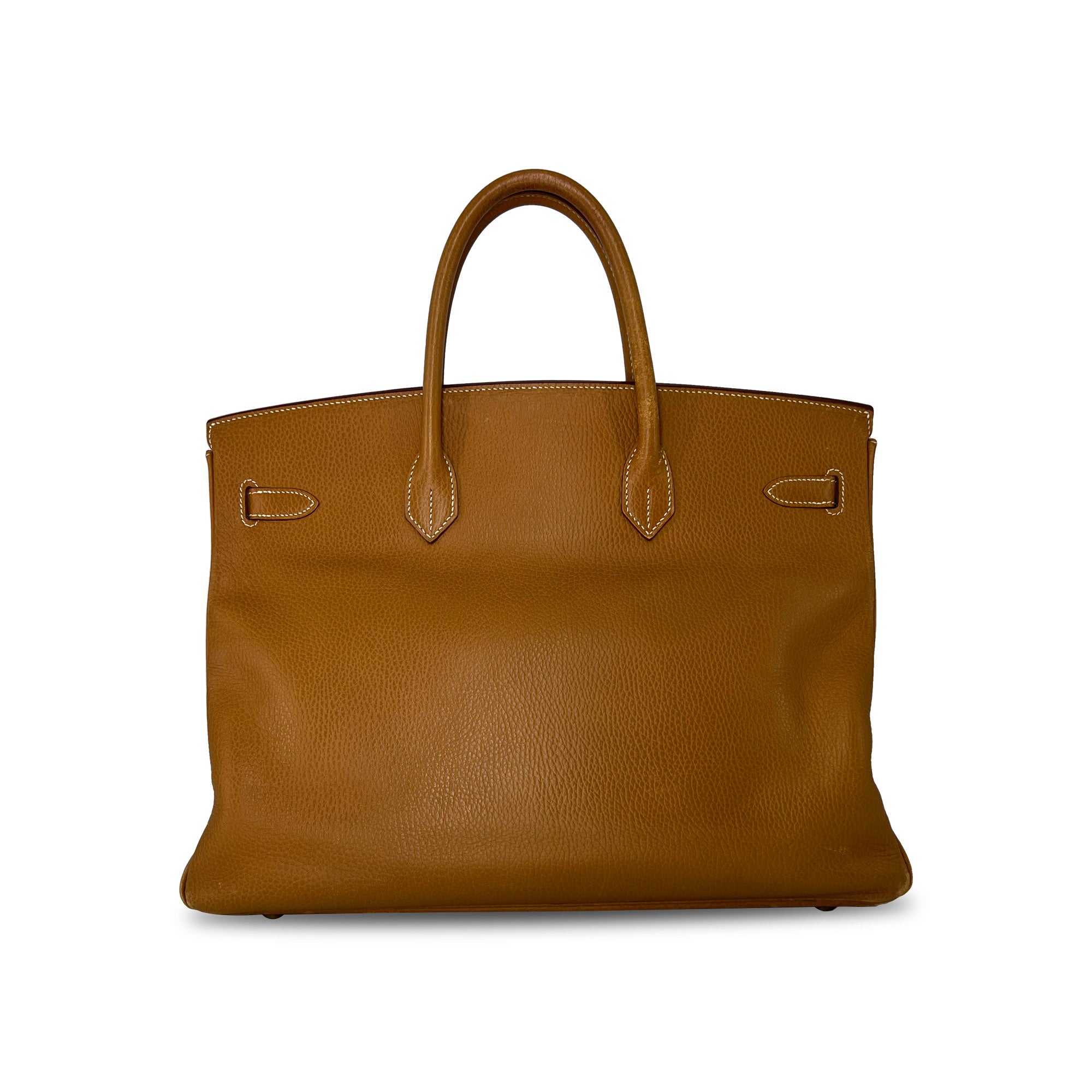 Vintage Hermes Birkin B40 PHW Clemence Leather designer bag back