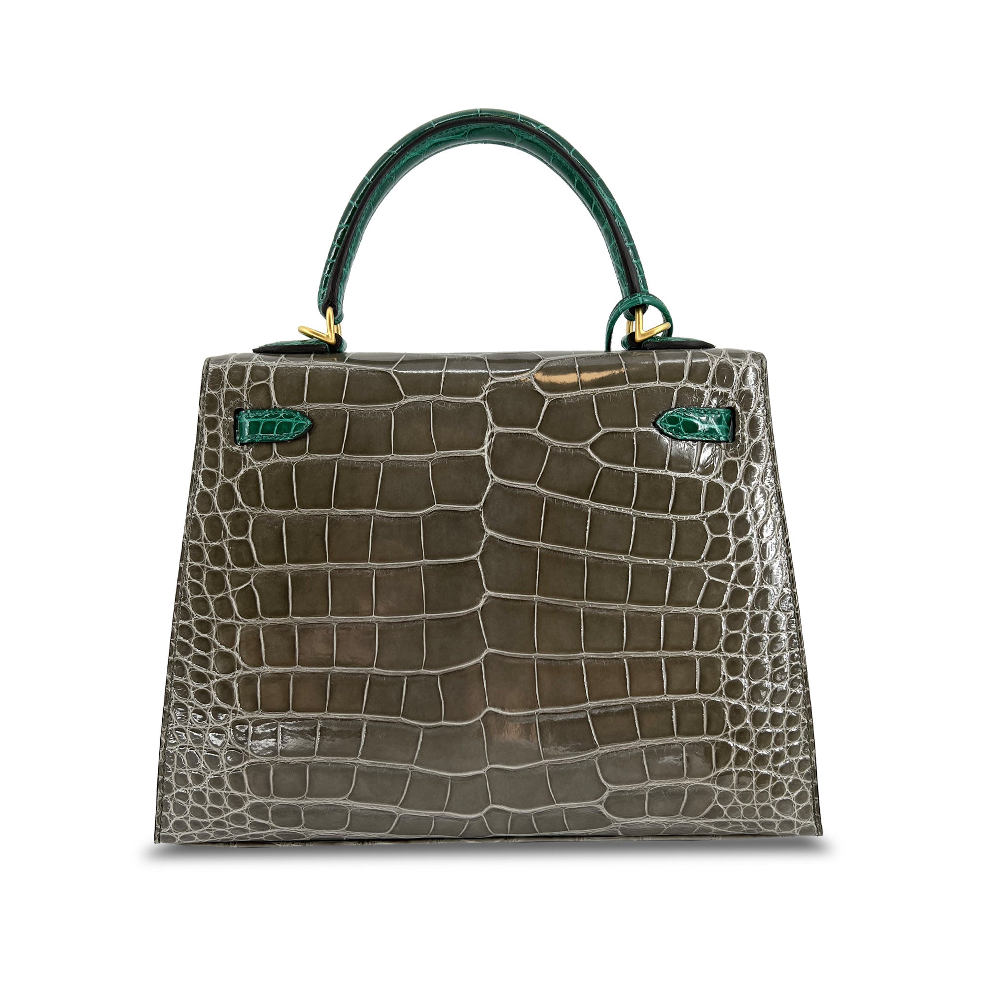 Hermes Kelly designer bag Tourterelle back