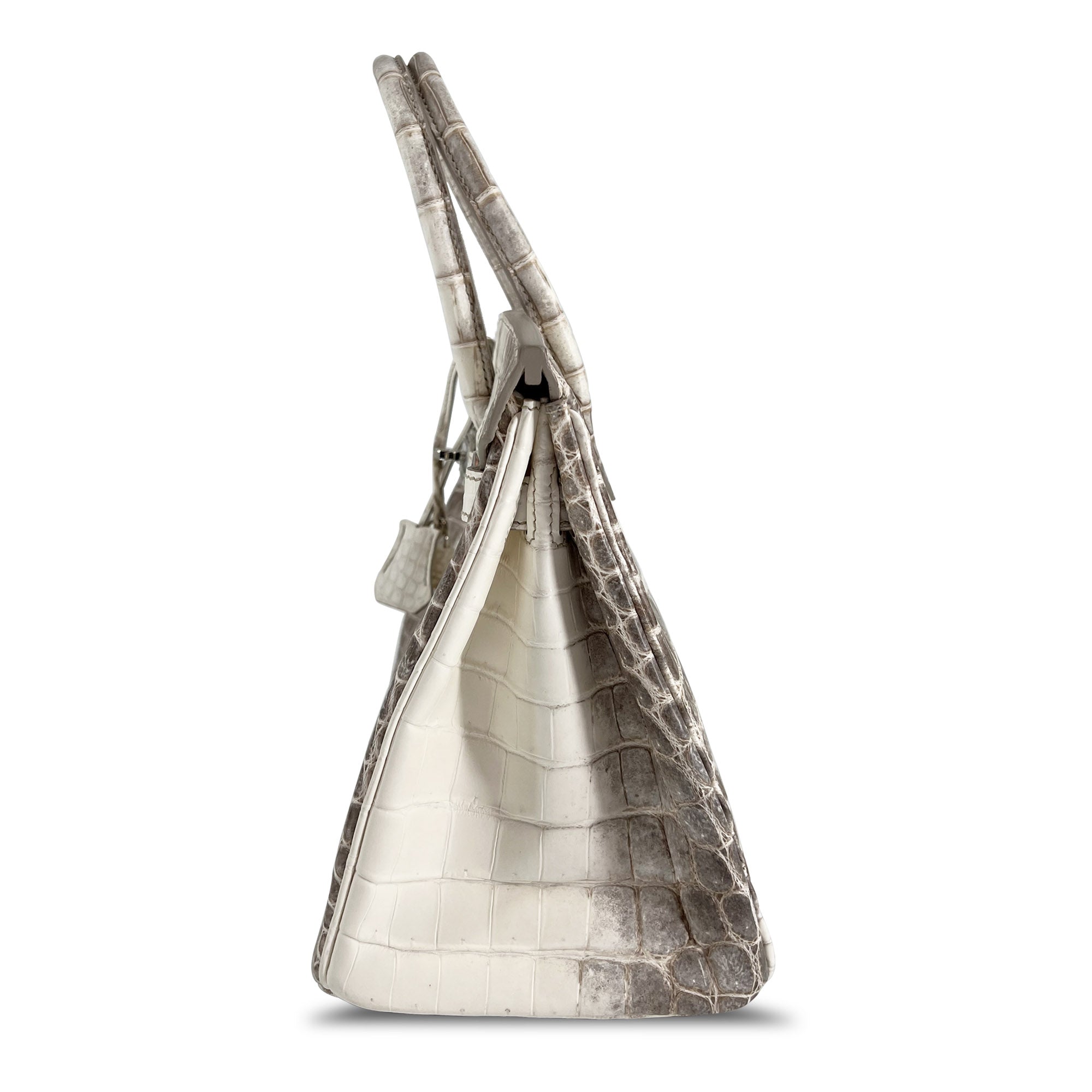 Hermes Birkin B30 Himalaya Niloticus Croco Matte designer bag side