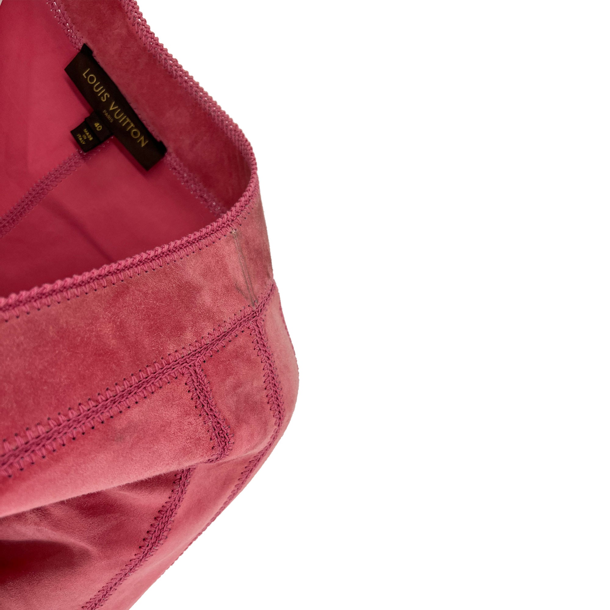 Louis Vuitton Pink Suede Short Vest