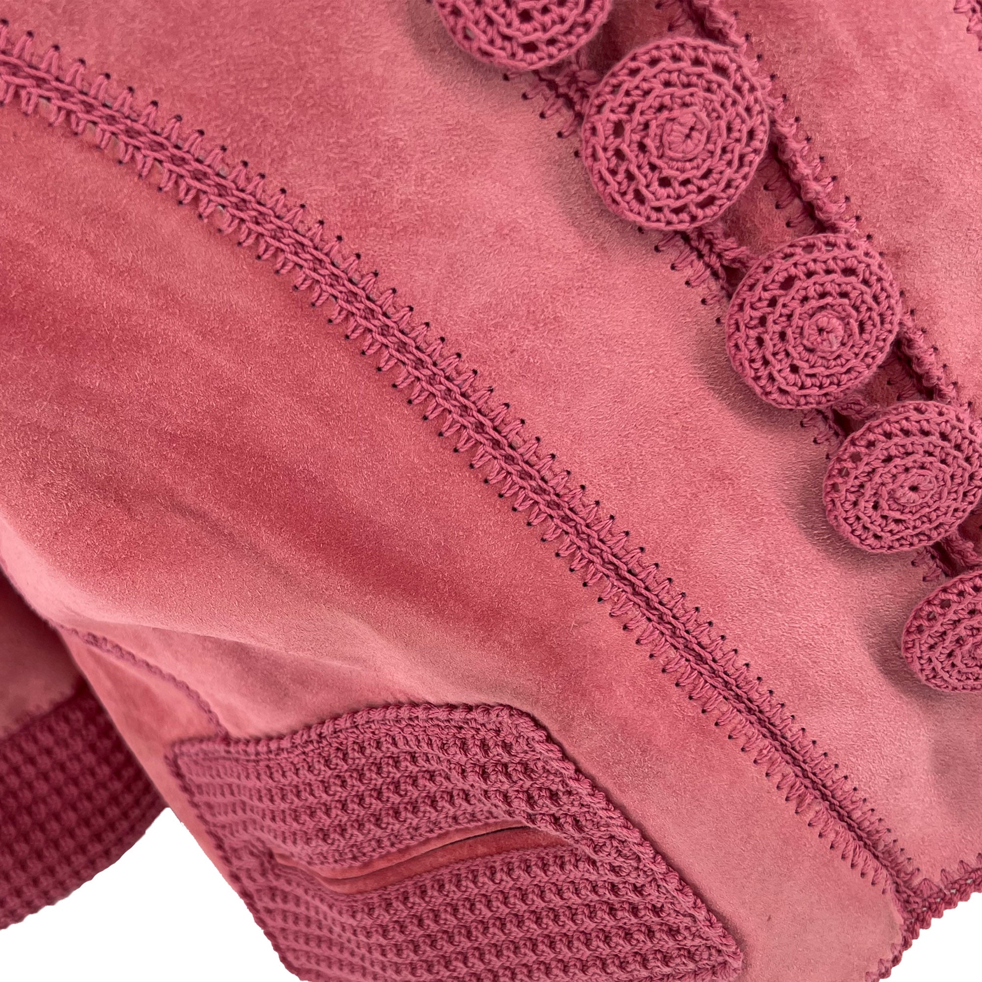 Louis Vuitton Pink Suede Short Vest
