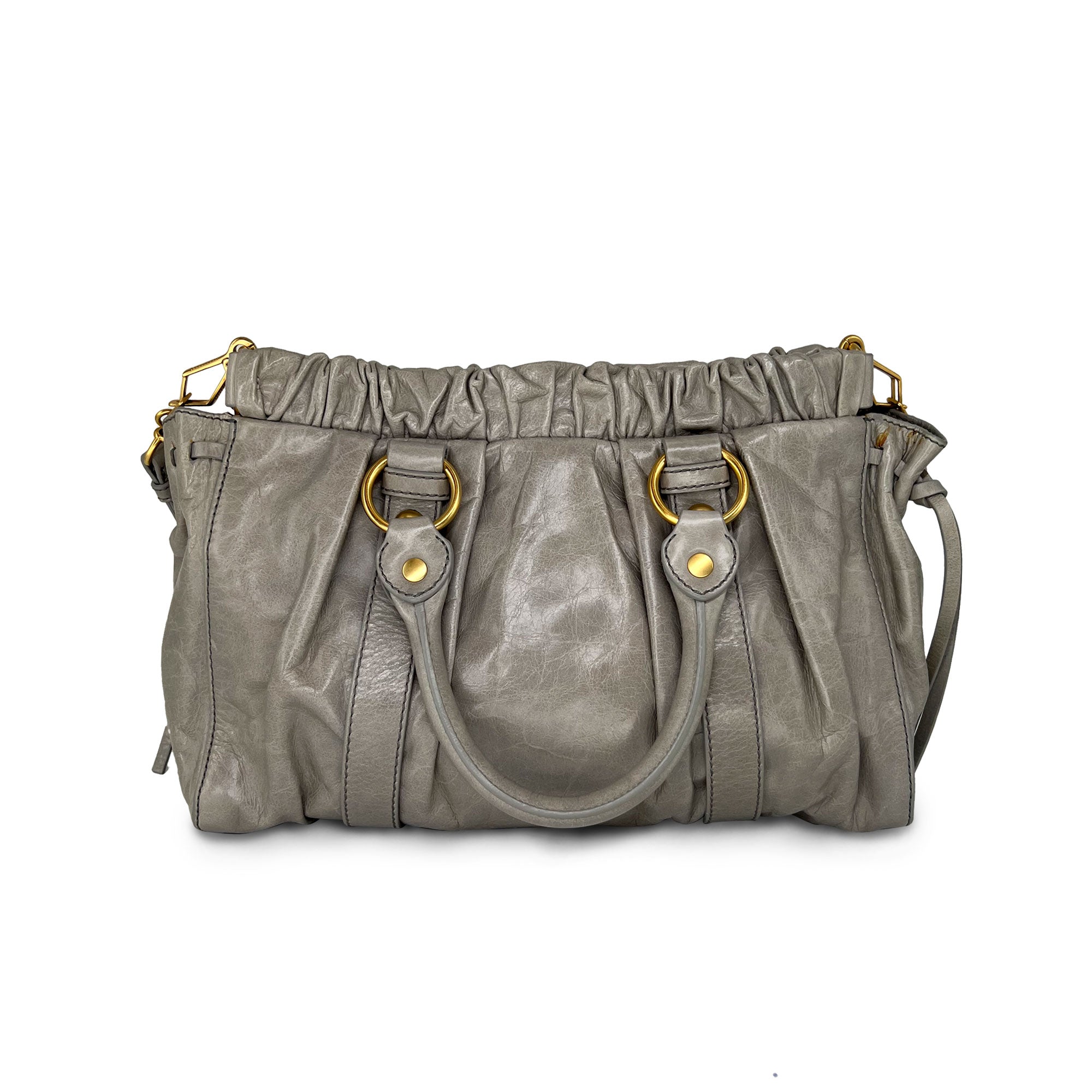 Miu Miu leather grey handbag