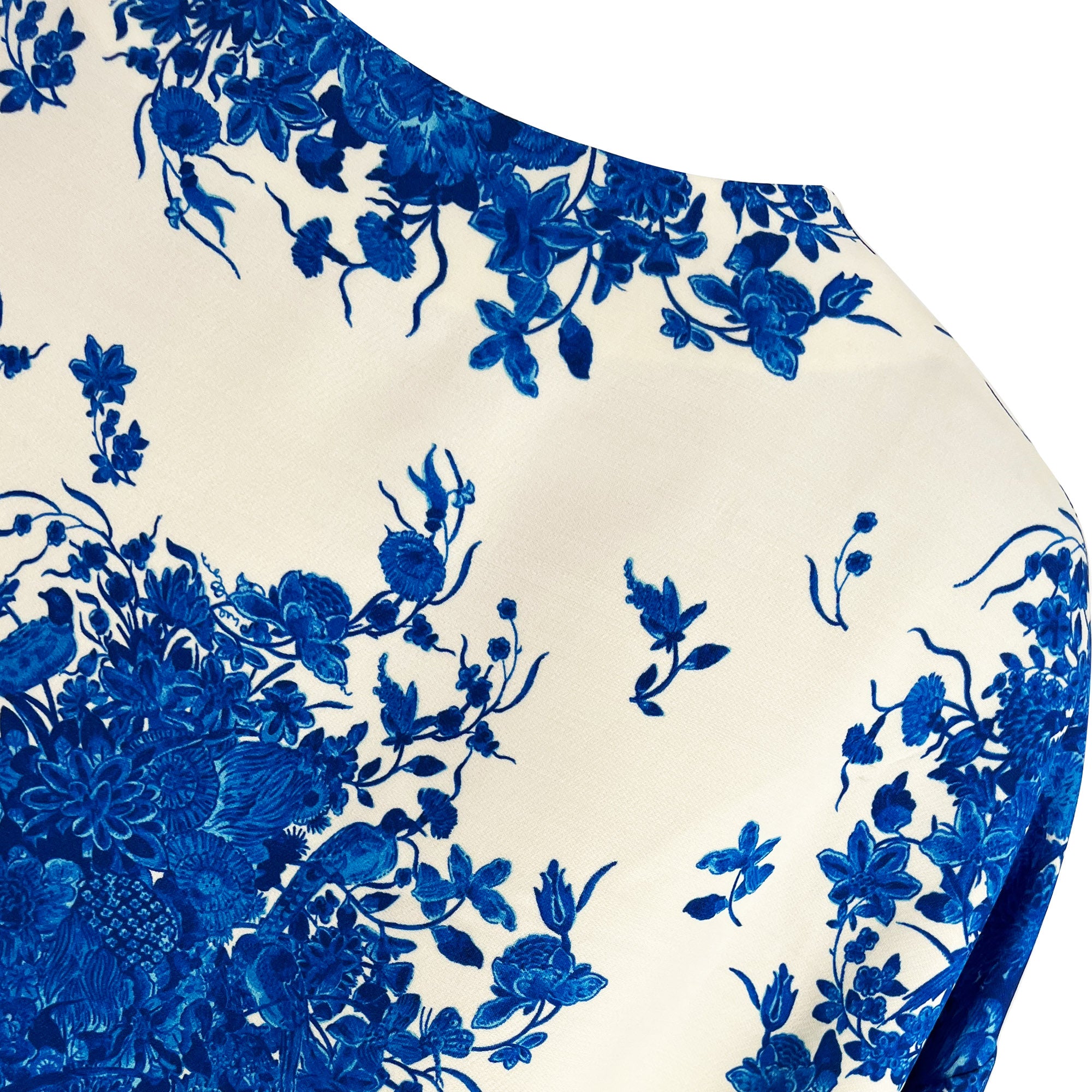 Valentino Floral Print Blue Coat