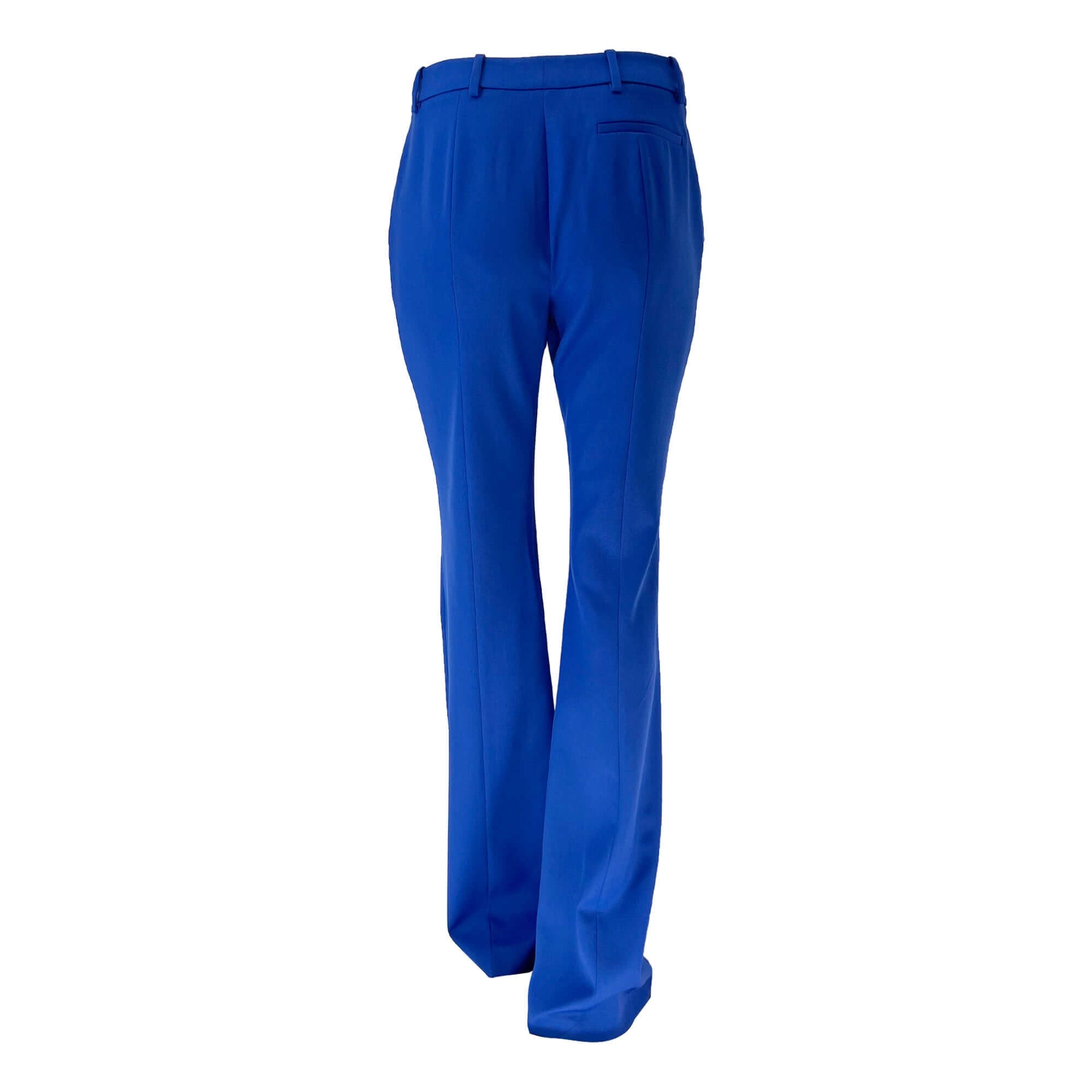 Alexander McQueen blue flared trousers back