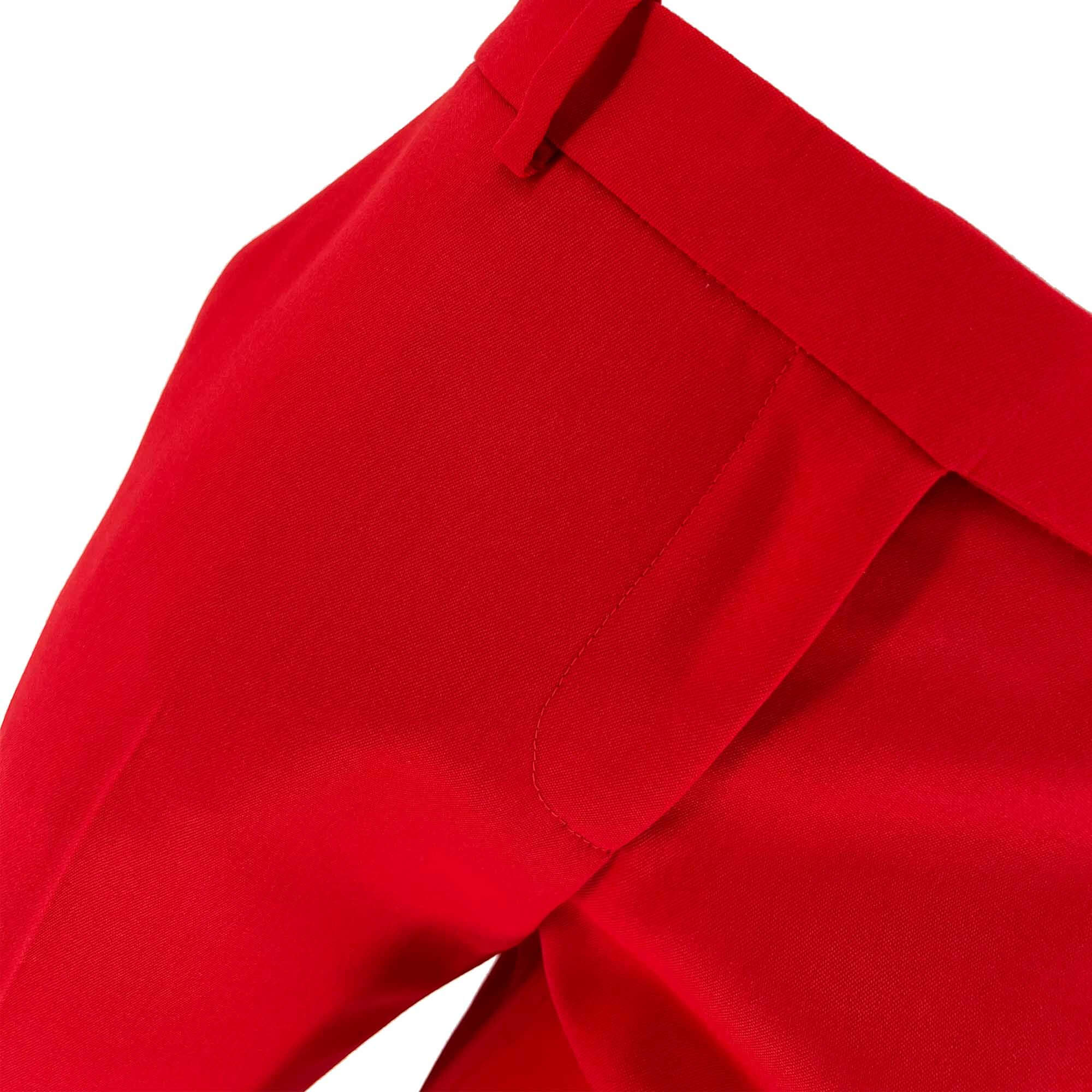 Alexander McQueen Red Flared Trousers