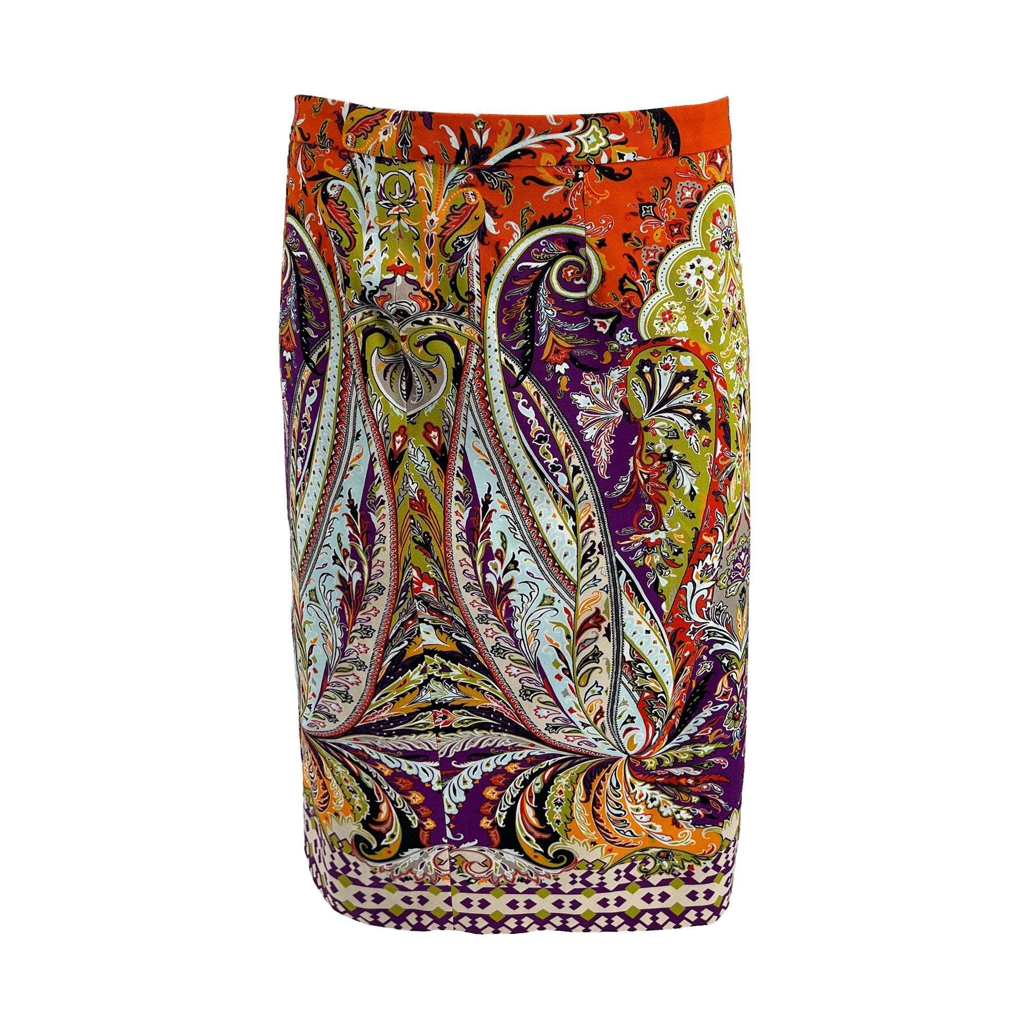 Etro Vinatge Abstract Midi Skirt