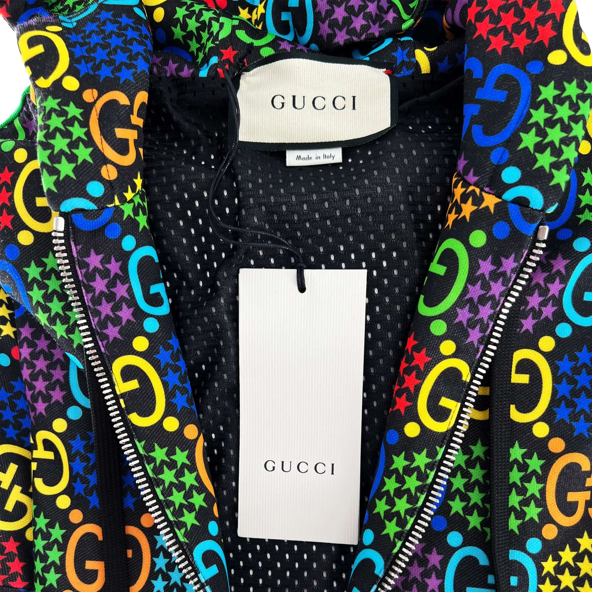 Gucci multicolour zip up hoodie