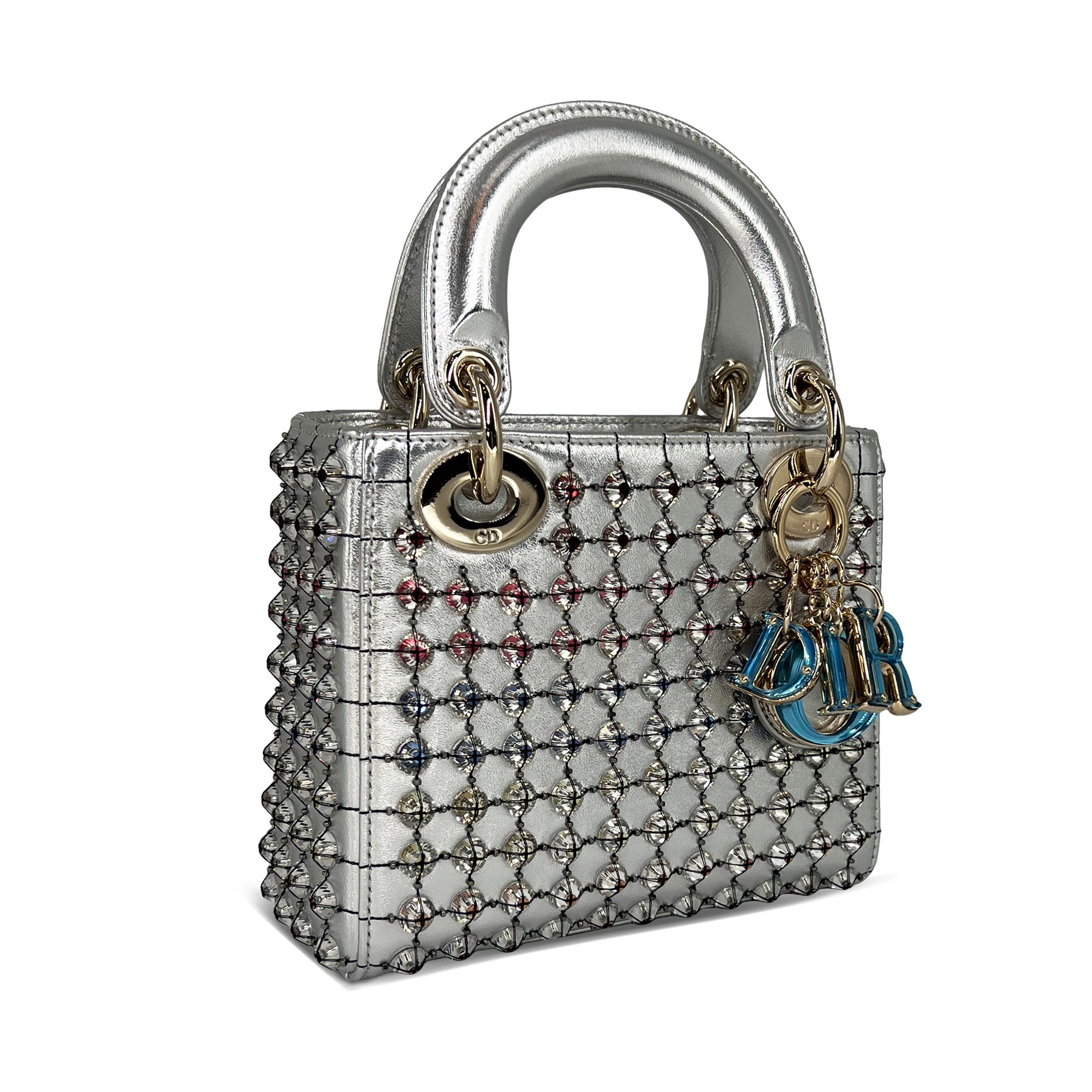 Mini Silver Lady Dior bag