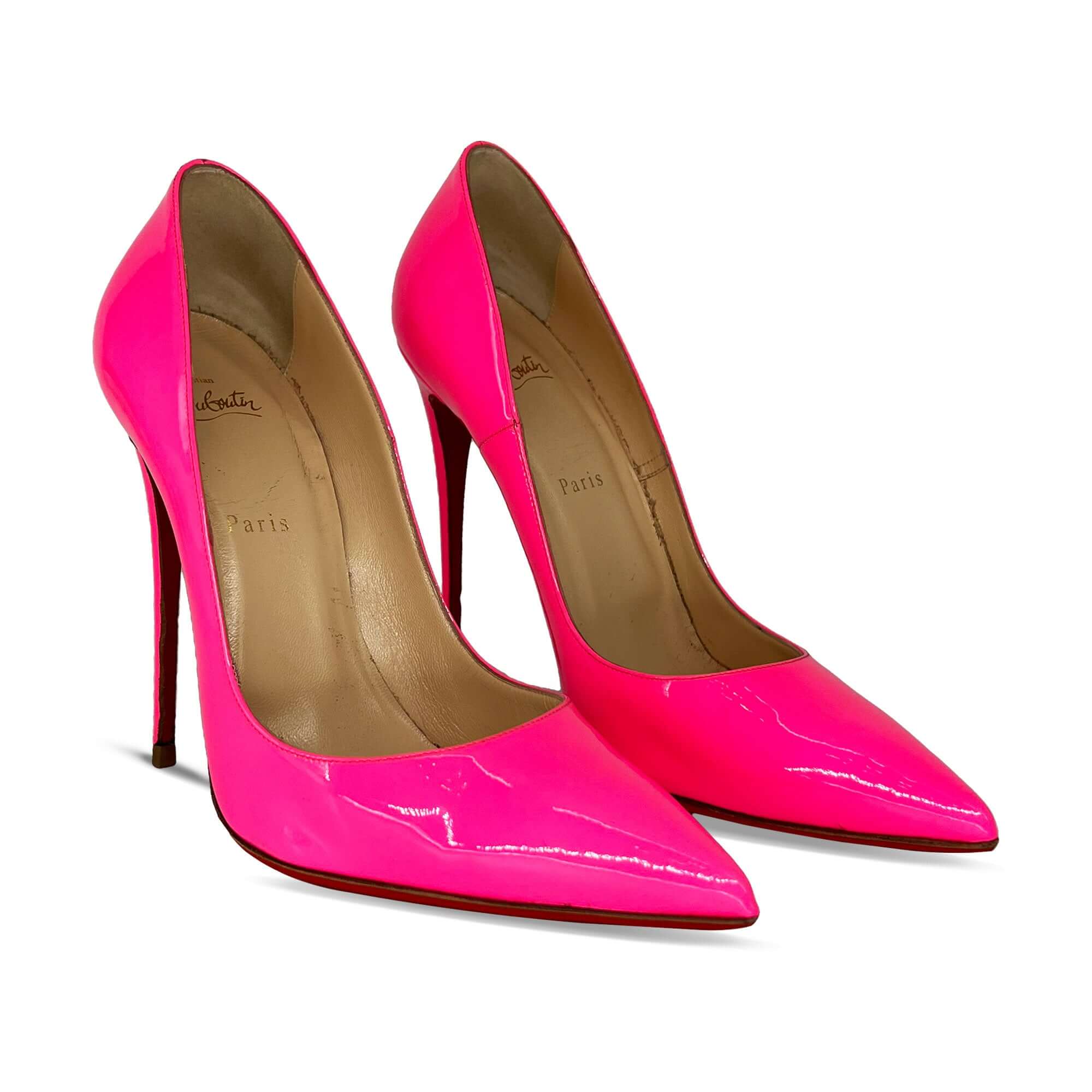 Christian Louboutin pink So Kate leather heels