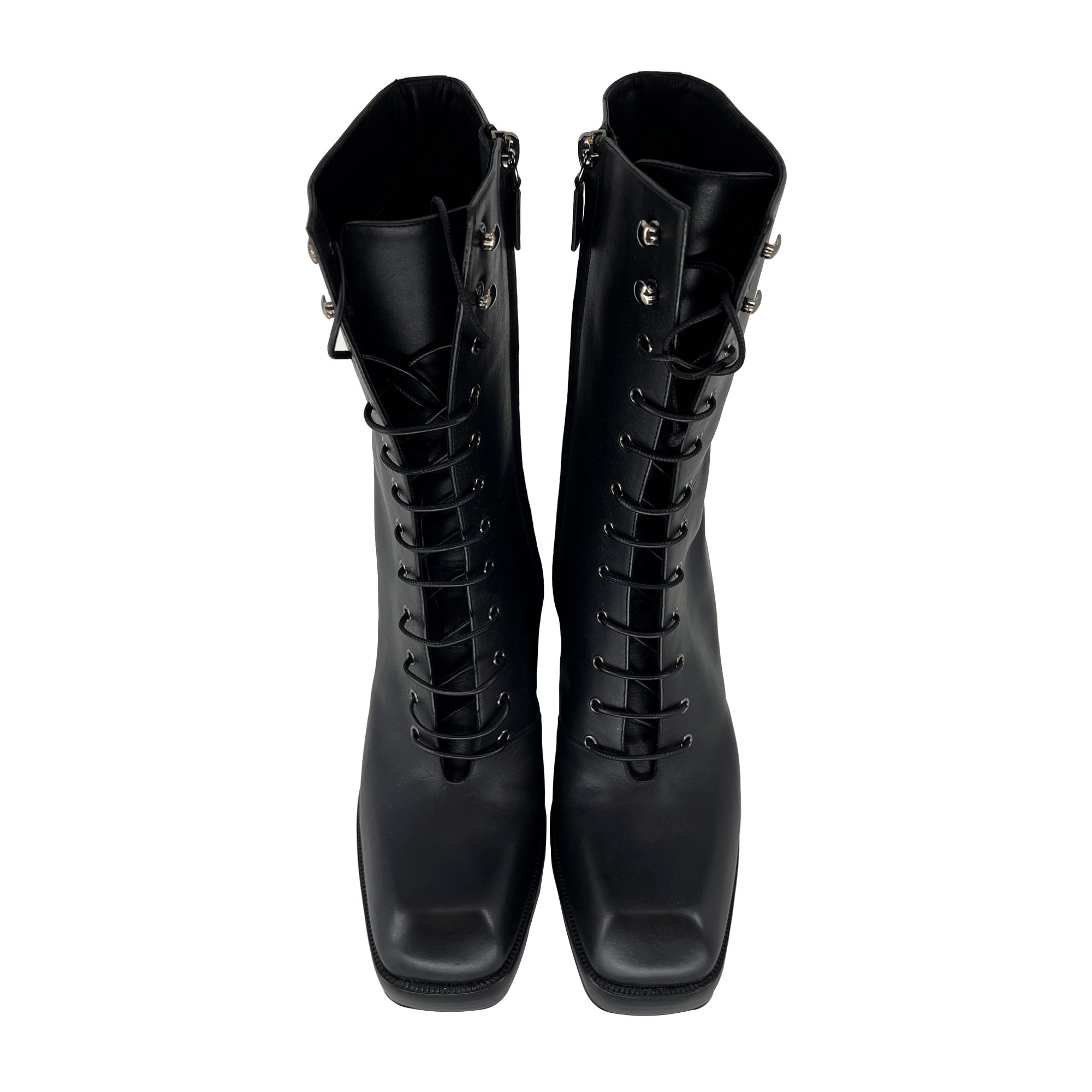 Nodaleto Bulla black lace-up high heel boots