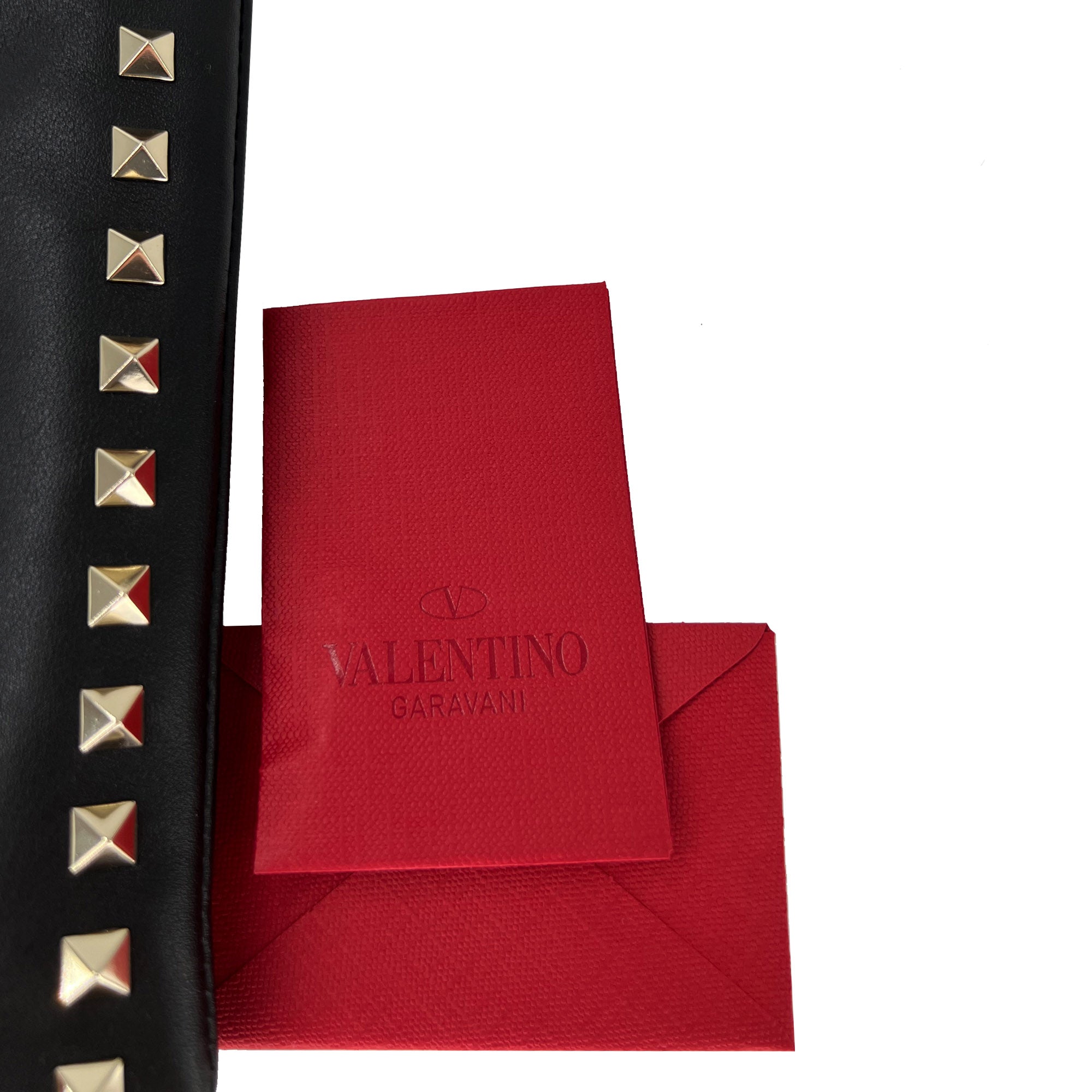 Valentino Garavani Rockstud large leather pouch
