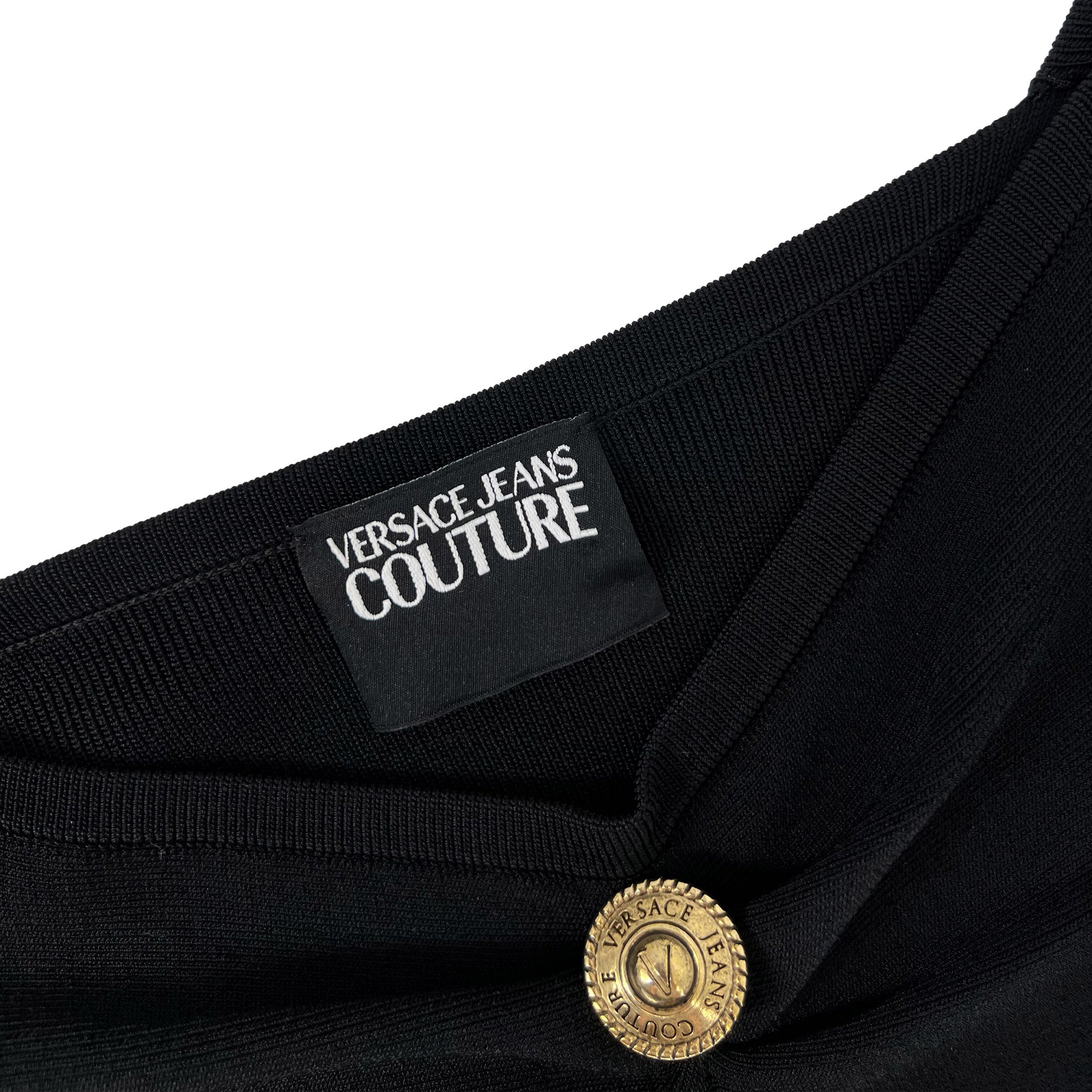 Versace Jeans Couture black midi bandage dress